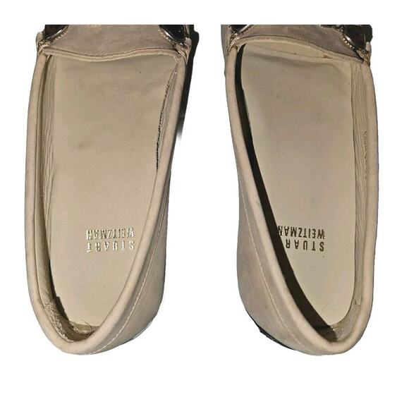 NWOB! Stuart Weitzman Suede Leather Driving Loafer Jeweled Women's Size 7.5 Tan - Picture 8 of 16